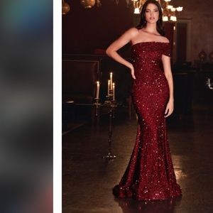 Cinderella Divine CD980 burgundy size 8 dress gown